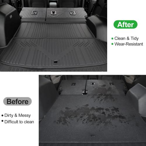 Cargo Liners & Backrest Mat for 2025 2026 Chevy Equinox Fuel (Only for Gas)/2025 GMC Terrain, All Weather TPE Trunk Mat Back Seat Cover for Chevrolet Equinox Accessories