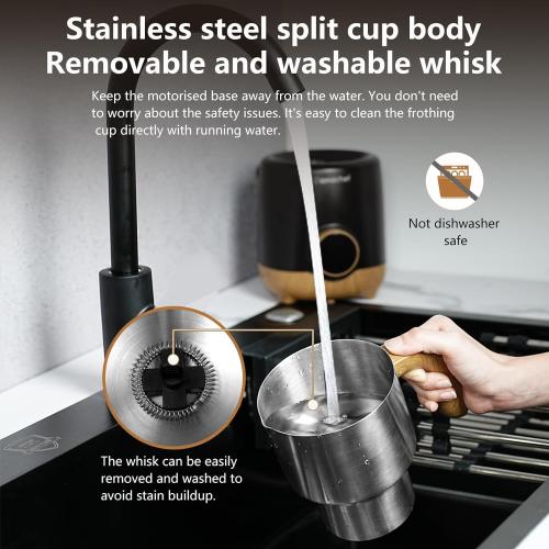 AMZCHEF 8-IN-1 Milk Frother and Steamer 550 Watts, 21 oz Split Stainless Steel Automatic Steamer, Milk's Warmer for Latte, Cappuccino, Hot and Cold Froth, Heated Milk, Hot Chocolate, Baby Food silver