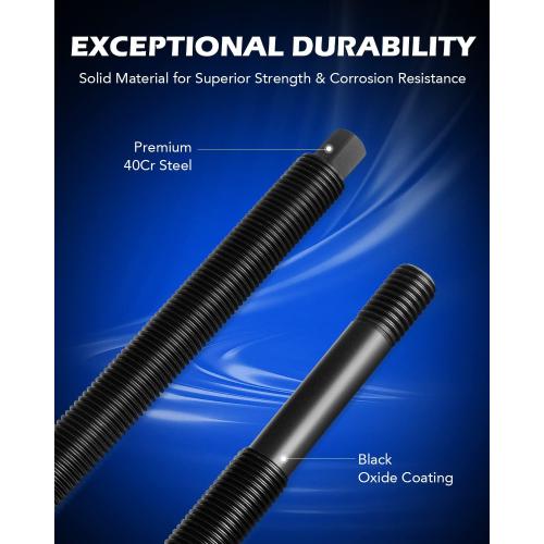 Orion Motor Tech Harmonic Balancer Installer Set, 5pc Long Reach Crank Pulley Underdrive Pulley Damper Installation Tool Kit with 4 Adapters & Nut Bearing
