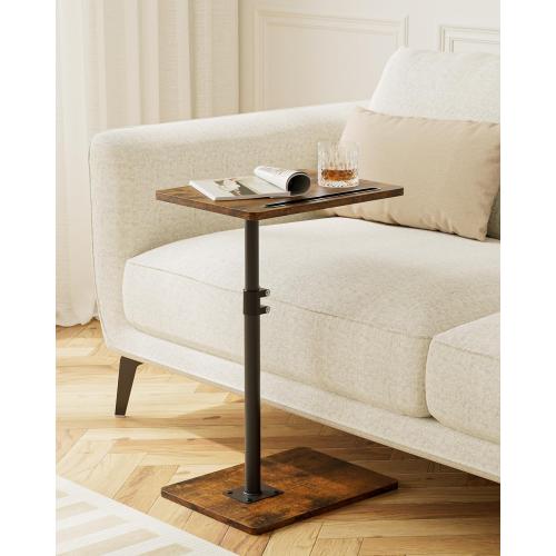 Masupu Sofa Arm Tray Table (Rustic Brown)
