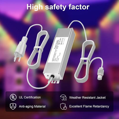 36V Waterproof Power Supply for Govee Permanent Outdoor Lights Only Compatible with Govee H705A H705B H705C Power Adapter Cord 3 Pin