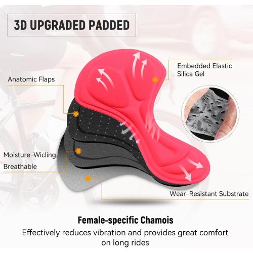 XL baleaf Women's Cycling Underwear Padded Bike Shorts Padding Spin Biker Briefs Biking Gear