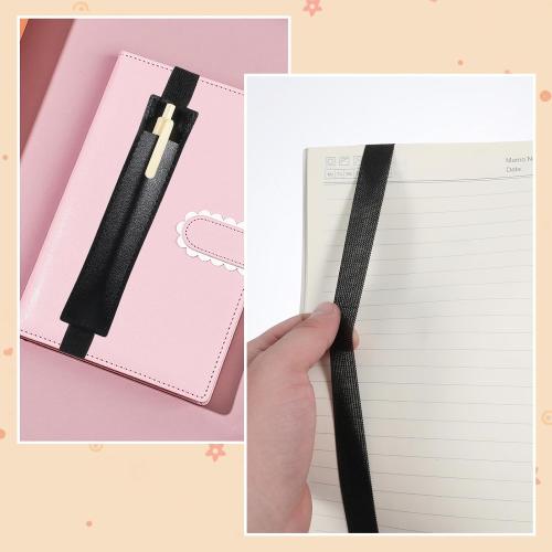6 Pcs Elastic Pen Holder for Notebook, Adjustable Pen Sleeve Pouch with Elastic Band for Journal Planner Notebook,6 Colors