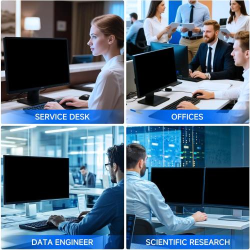 [2-Pack] Privacy Screen For Computer Monitor, 24-Inch 16:9 Aspect Ratio; Anti Spy/Bule Light/Glare And Eye Protection, 2 Install Ways Removable For Office, Airport, Cafe And Other Public Area; Diagonal 24 Inches, Width 20.92 Inches, Height 11.77 Inches