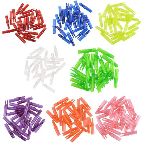 Color Yellow ZSHJGJR 24pcs Archery Arrow Nock 6.2mm/.244 inch Inside Diameter Plastic Insert Arrow Nocks Tail for Archery DIY Target Hunting Shooting Arrows