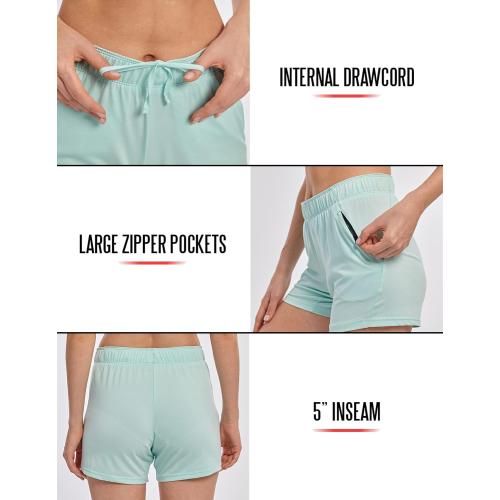 SIZE: year 14-16 5 Pack: Womens Workout Gym Shorts Casual Lounge Set, Ladies Active Athletic Apparel