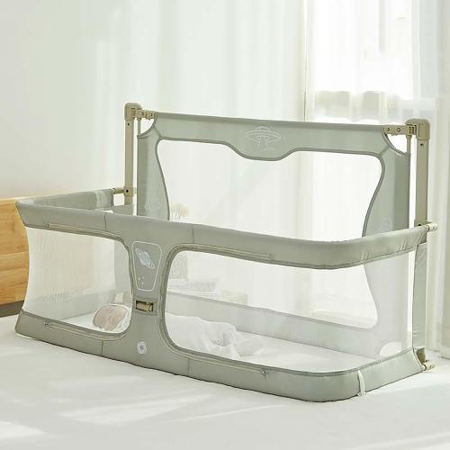3 in 1 Baby Bassinet, Bassinets Bedside Sleeper with breathable and visible mesh window,soft washable liner cover and sturdy aluminum alloy,for cosleeping baby bed,Portable Bedside Crib ( Color : Ligh
