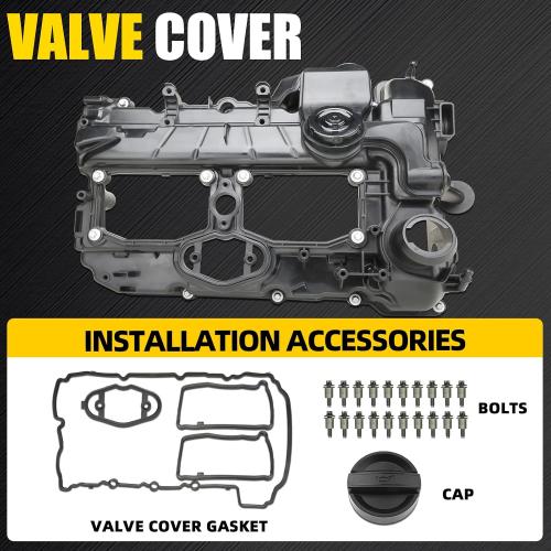 Engine Valve Cover Compatible with BMW N20 X3 X5 320i 328i 528i xDrive Z4 2012-2018 2.0L 11127588412