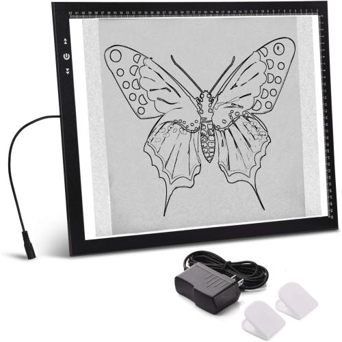 HSK A3 LED Artist tracing Light Box Copy Table, Adjustable High Brightness Light Pad for Tatto Drawing, Sketching, Animation,Diamond Painting Accessories