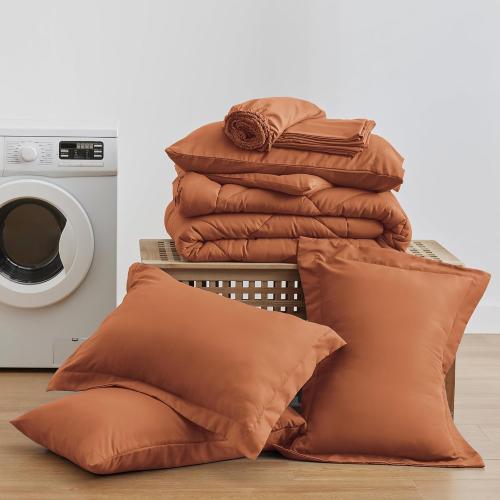 Love's cabin King Size Comforter Set Terracotta