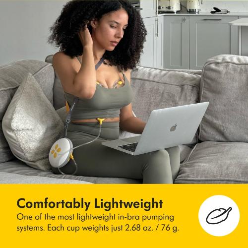Medela Swing Maxi Hands-Free Double Electric Breast Pump, Easy and Intuitive Design for On-The-Go, Compatible with Medela Family App
