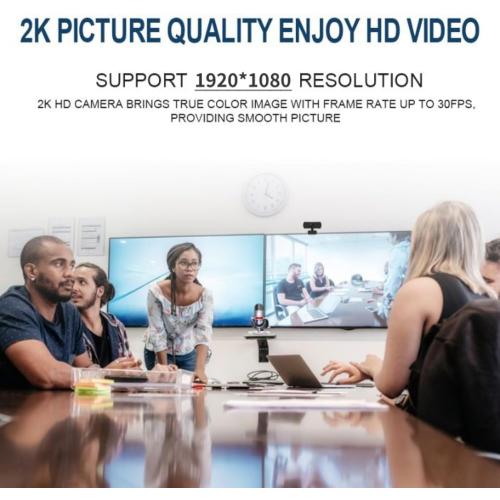 Hilitand 1080P Business Webcam with Microphone, USB 4K Web Computer Camera, for Live Broadcast/Net Class, Computer Accessory for 2000 /XP /7/8(Black)