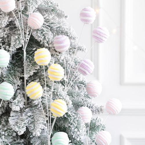 Christmas Tree Picks Decorations 5Pcs Macaron Pink Purple Lollipop Picks for Xmas Ornaments New Year Wedding Birthday Indoor Outdoor Party Decorations