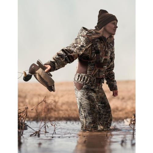 TIDEWE Hunting Waders for Women with 600G Insulated Waterproof Rubber Boots, 3.5mm Neoprene Chest Waders for Fishing and Hunting