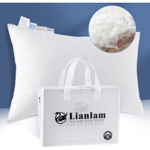 Luxury Canadian White Goose Down Pillow Standard Size- 750  Fill Power, 800 Thread Count Cotton Shell, Soft Down Pillows for Sleeping, Hotel Collection Pillow for Neck Pain Relief (1 Pack, 20x26)