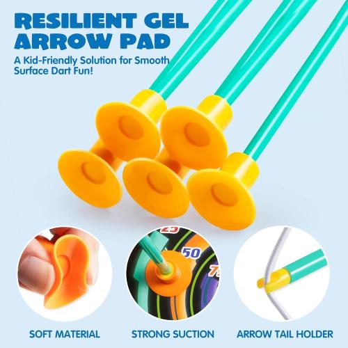 JOYIN Kids Bow and Arrow Set, LED Light Up Archery Toy Set with 9 Suction Cup Arrows, Target & Arrow Case, Indoor and Outdoor Hunting Play Gift Toys for Kids, Boys & Girls Ages 6-12