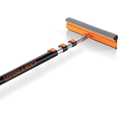 4-12 ft Window Washer Squeegee Kit with Extension Pole (20  Foot Reach) // Long Handle Squeegee for Window Cleaning & Car Cleaning Multi-Use//Telescopic Professional Window Cleaning Squeegee for Home