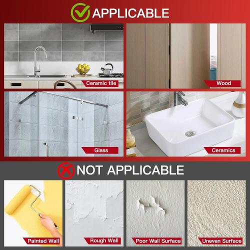 Latoxcaa 8-Pack Transparent Heavy Duty Adhesive Hooks