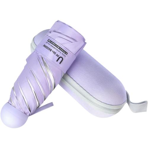 BAODINI Travel Essentials Mini Umbrella for Purse With Case Small Compact UV Sun Protection Lightweight Tiny Pocket Manual Open Close Umbrella for Women Kids and Men Fit Purse Backpack