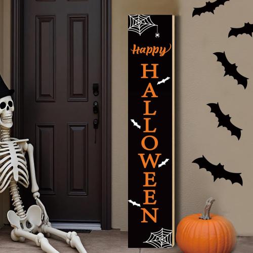 Halloween Porch Decor Outdoor Halloween Decorations Wooden Porch Sign Door Decorations Indoor Outside Welcome Sign for Front Door 46.8 Inch