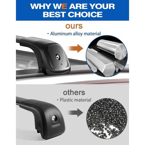 Lockable Roof Rack Cross Bars 260lbs Compatible with 2023-2026 Kia Sportage SX/EX & SX/EX Prestige with Flush Rails, Heavy Duty Aluminum Roof Rails Crossbars Black Bike Rooftop Cargo