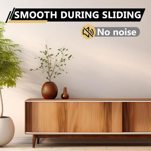 Landical 2 Sets 4 ft Long Plastic Sliding Cabinet Door Track Hardware Set for 1/2 Thick Panels Glass Window Cabinet Door Track for Sliding Closet Doors, Easy Quick Installation