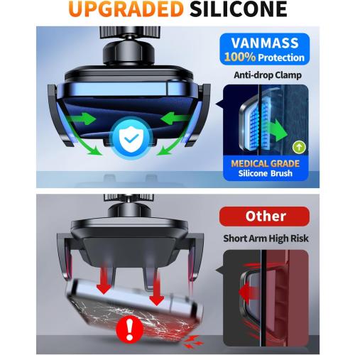 VANMASS 2025 Upgraded Car Phone Holder, [85 LBS Strongest Suction] Patent Safety Cell Phone Mount Windshield Dashboard Vent Truck Accessories Stand Cradle for iPhone 17 Pro Max 16 15 14 13 Android