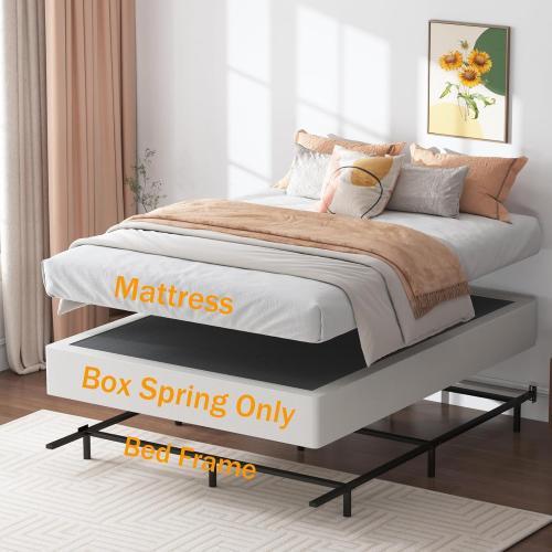 Queen Box Spring 9 Inch Box Spring High Profile Metal Box Springs with Fabric Cover, Easy Assembly, 3000 Lbs Max Weight Capacity