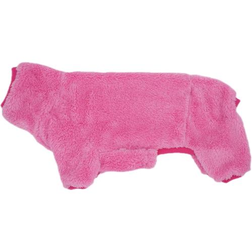 Dachshund Dog Fleece Jumpsuit Turtleneck Sweater, Suitable for Dachshunds, Winter Soft Cozy Dog Pajamas Clothes (Neon Pink, medium)