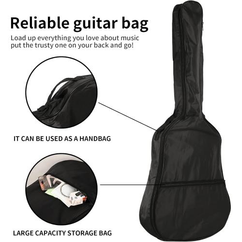 Acoustic Guitar 38 Wood Guitar with starter kit-Travel Gig Bag, Tuner,guitar pick with Beginner Set for Kids/Adults -Natural
