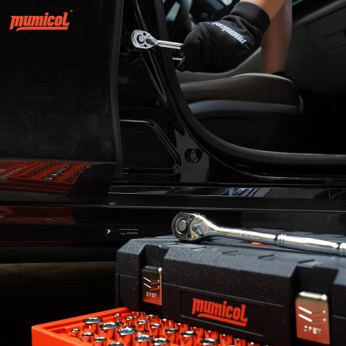 Mechanic Tool Set, Socket Set, 320-Pcs Professional Mechanics Tool Set & Metric and Standard Socket Set, 1/4″ 3/8″ 1/2″ Drive with 72-Tooth Ratchet, Car Mechanic Tool Kit for Automotive Repair‼️incomplete set‼️