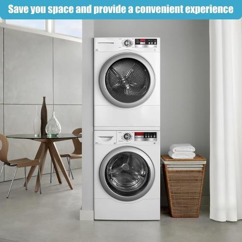 Size 27 2024 UPGRADED SKK-8K & SKK-7A Stacking Kit for Samsung's 27 Wide Front Load Washer and Dryer Combo - Samsung Stackable Washer Dryer Kit Including All Parts - Replace for SK-5A SK-5AXAA