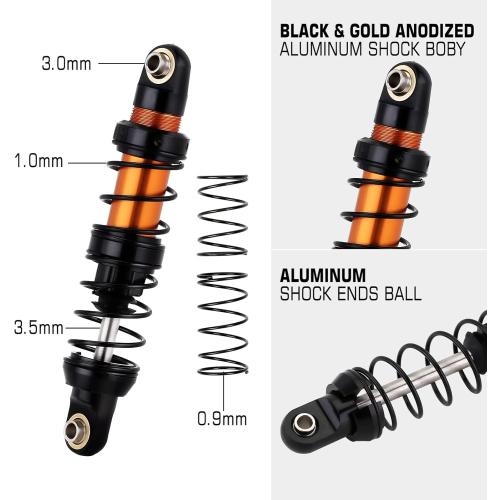 INJORA RC Shock Absorber 4pcs RC Damper for 1/10 RC Crawler Car Axial SCX10 90046 AXI03007 TRX4 TRX6 (70mm)