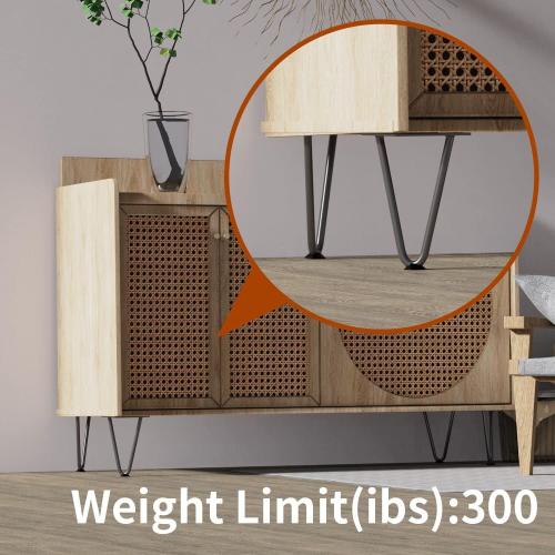 Orgerphy 8 Inch Grey Heavy-Duty Hairpin Legs Coffee Table Legs (4PCS) | Diameter 3/8” | with Screws and 4pcs Bonus Rubber Floor Protectors | Mid Century Metal Legs Desk Legs Furniture Legs for DIYers