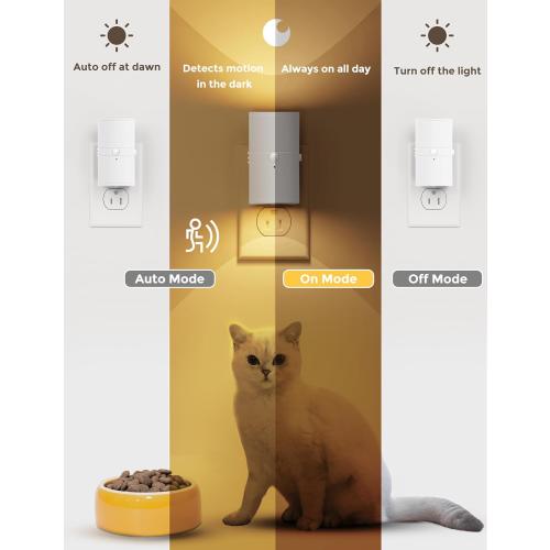 L LOHAS LED Motion Sensor Night Light Plug in, [2 Pack] Motion Activated Night Light, 0-100LM Dimmable, Soft White 3000K, Motion Sensor Light Indoor for Bathroom Hallway Bedroom Stairway Kids Elderly