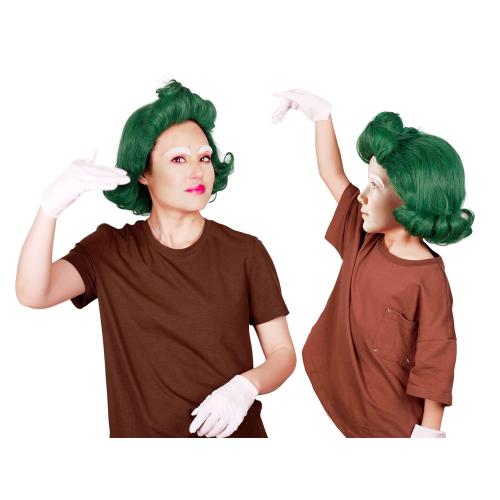ColorGround Green Styled Cosplay Wig for Halloween (Green for adult)