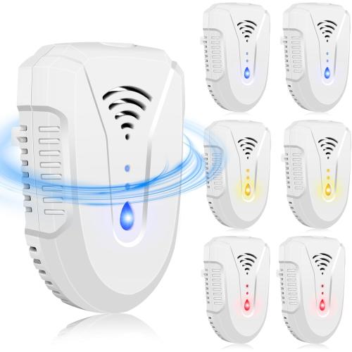 2026 Upgraded Ultrasonic Pest Repeller 6 Pack, Mouse Repellent Indoor Ultrasonic Plug in, Pest Control for Bugs Roaches Insects Mice Spiders Flies Cockroach Rodent Rat