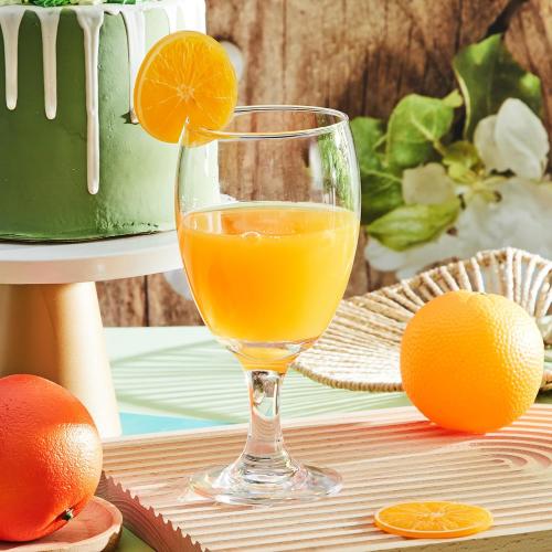 Patelai Set of 6 Water Goblet, 16 oz Clear Drinking Glasses Bulk Dishwasher Safe, Stemmed Water Glass for Juice Wine Beer Tea Sangria Cold Beverages, Reusable Glassware for Home Party Restaurant