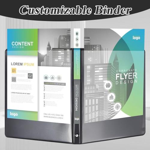 CIXILDTS 0.5-inch Round Ring Binder, Durable 1/2 3 Ring Binder Fit Letter Size Paper, Black, 24-Pack