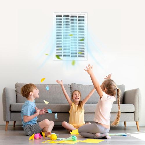 VEVOR Return Air Filter Grille, Fits W20 x H30 Inch Duct Opening, Filter Not Included, Return Air Vent Cover for Wall, Powder-Coated Steel Return Air Grill Detachable Face/Door for 1 inch Filters