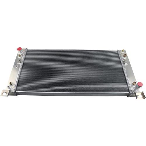CoolingCare All Aluminum Double Oilcooler 3 Row Radiator for 1999-2011 Chevy Silverado, GMC Sierra 1500 2500 Series V8 Engine (19 x 40 OVERALL)