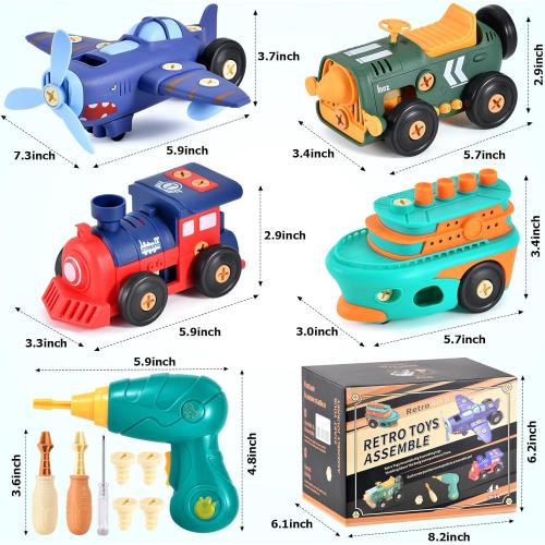 Take-Apart Electric Building Toys Car, Toddler & Kids Tool Set with Motor & Electric Drill, STEM Educational Construction Toy for Ages 3 , Enhances Hands-On Skills for Preschool & Kindergarten Boys