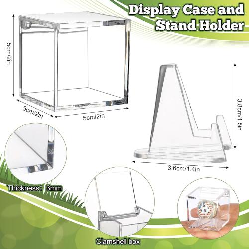 Landical 12 Set Championship Ring with Display Case and Stand Holder Championship Ring Box Acrylic Display Case and Holder Champion Trophy Rings for League Winner