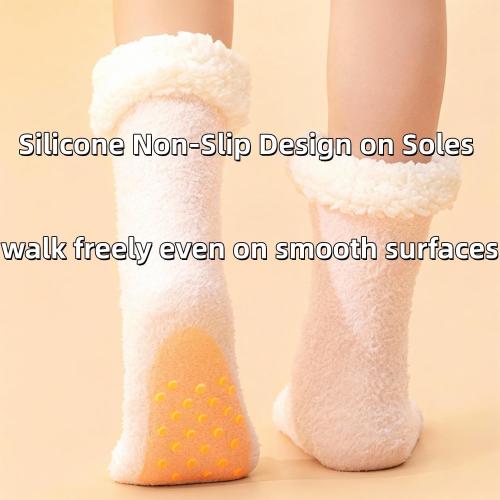 Electric Heating Socks for Kids and Women, Upgraded Battery Cute Socks, 3 Heating Levels & 3D Heat Around Foot, Perfect Winter Fuzzy Warmth