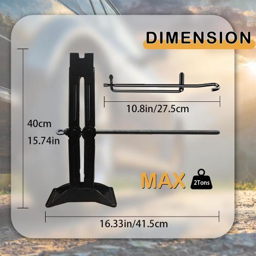 Scissor Jack for Car, Heavy-Duty 2-Ton (4409 lbs) Tire Jack Kit for SUV and Auto, Portable Collapsible Steel Scissor Lift Jack with Crank Handle (Black)