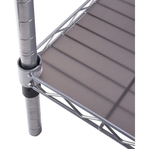 Set of 5 Size 18x48 Color grey Wire Shelf Liner 18 x 48 Value Pack of 5 Flat Heavy Duty Waterproof Non-Adhesive Industrial Strength Plastic Mats for Tier Shelving Unit, Gray