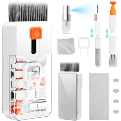 Ordilend Keyboard Cleaner & Laptop Cleaning Kit, All-in-1 for Computer PC | Electronics Deep Cleaning Reusable Brush Tool, Screen-Safe Spray, for iPhone iPad Macbook Airpod Camera, Gaming Accessories
