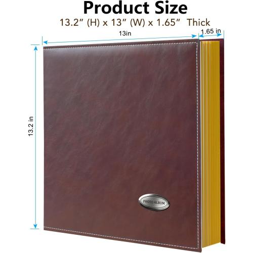 Zoview Self-Adhesive Photo Album, Dust-free, glue free and waterproof Scrapbook Album, Family album, Leather Cover, Hand Made DIY Albums Holds 3x5, 4x6, 5x7, 6x8,8x10 photos