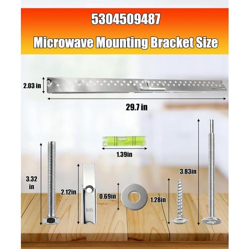 5304509487 Microwave Mounting Bracket Plate | Fits for Frigidaire, Crosley Kenmore Microwave,Replace 5304488426 2691361 PS5136284 and More.