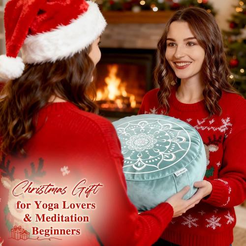 Hihealer Meditation Cushion, Traditional Tibetan Velvet Meditation Pillow COLOR ?